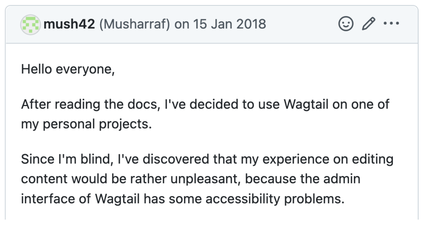musharraf Wagtail comment